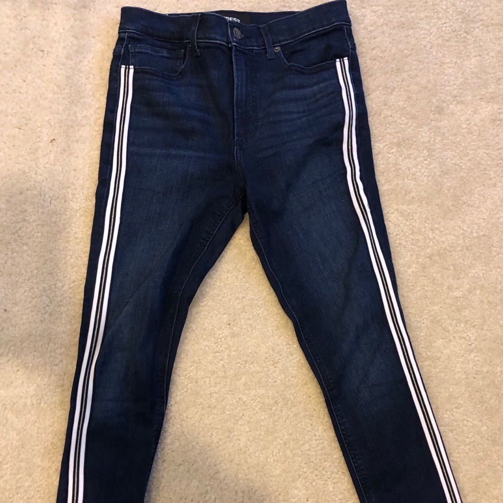 Jean legging with trim
